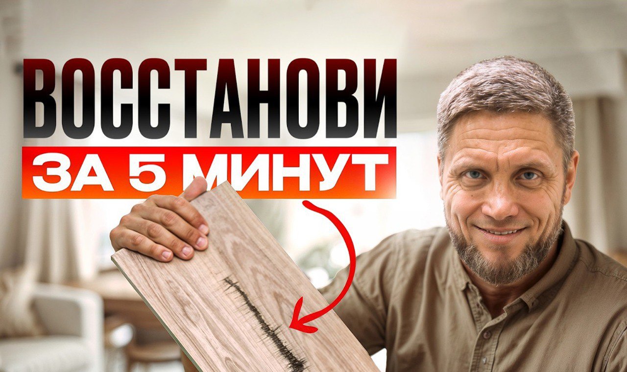 Видео о том, как аккуратно убрать царапину с SPC