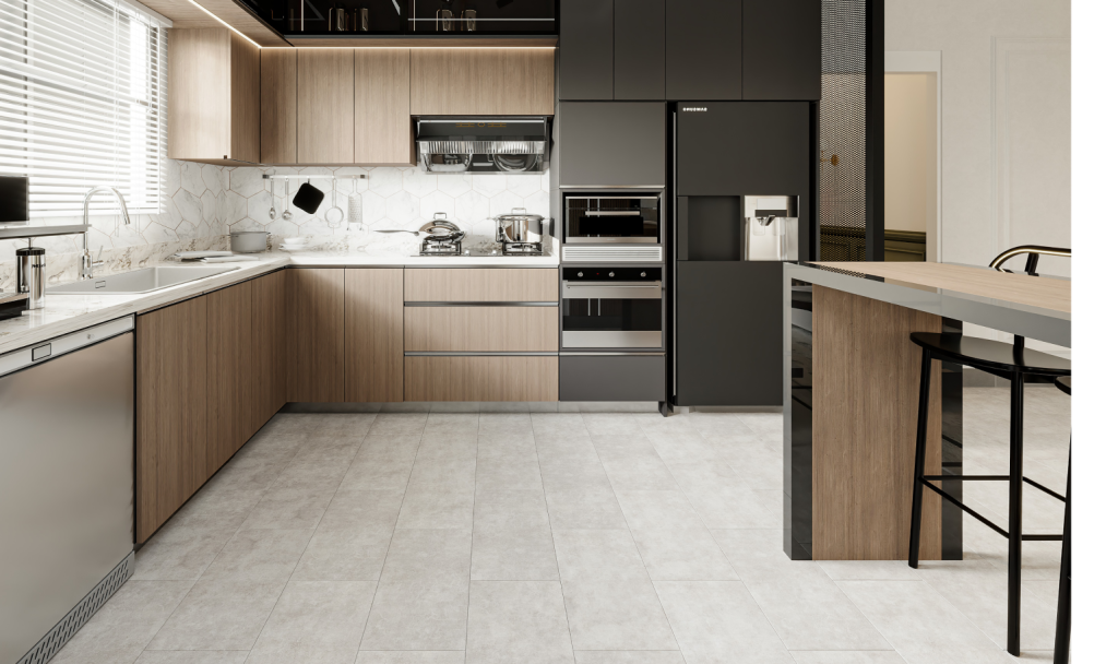 LVT плитка может быть неотличимой от керамогранита по декору