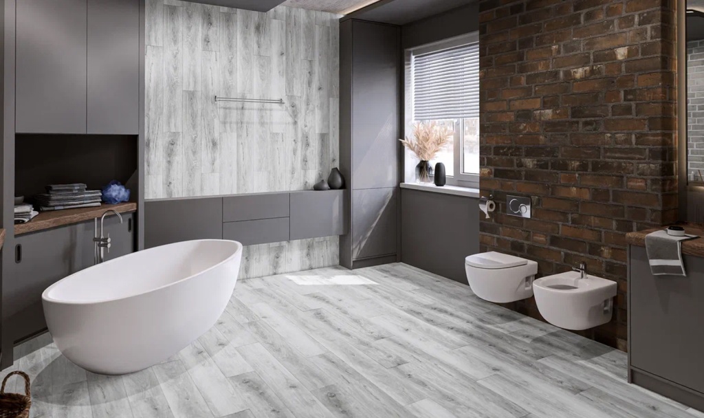 Вертикальная палуба на одном участке стены