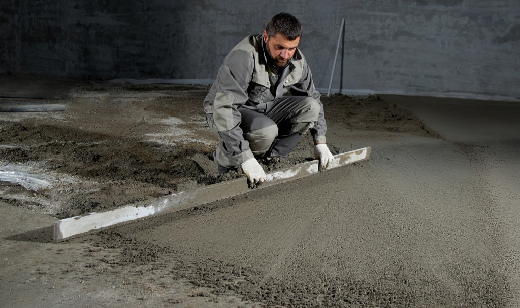 Процесс монтажа полусухой стяжки